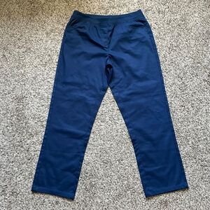 Wonder Nation Girls School Uniform Pull On Stretch Twill Pants Navy Size 20 Plus